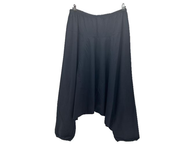 Autre Marque Pantalone palazzo blu navy - vista 2