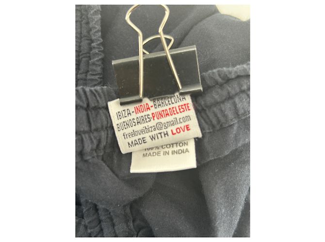 Autre Marque Pantalone palazzo blu navy - vista 4