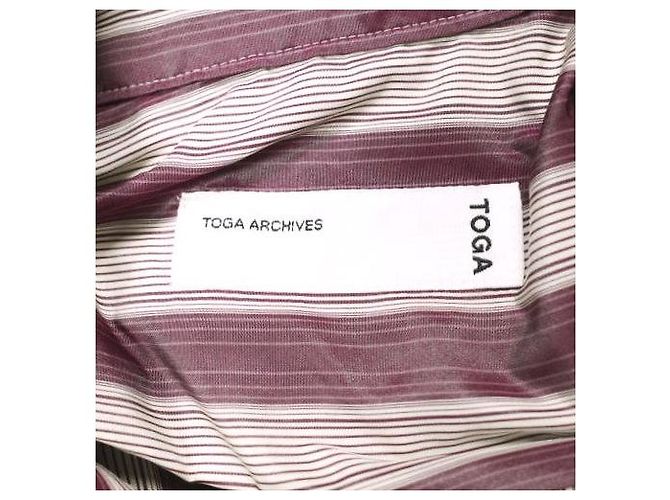 Autre Marque Vestido de tafetán a rayas TOGA Púrpura - vista 8