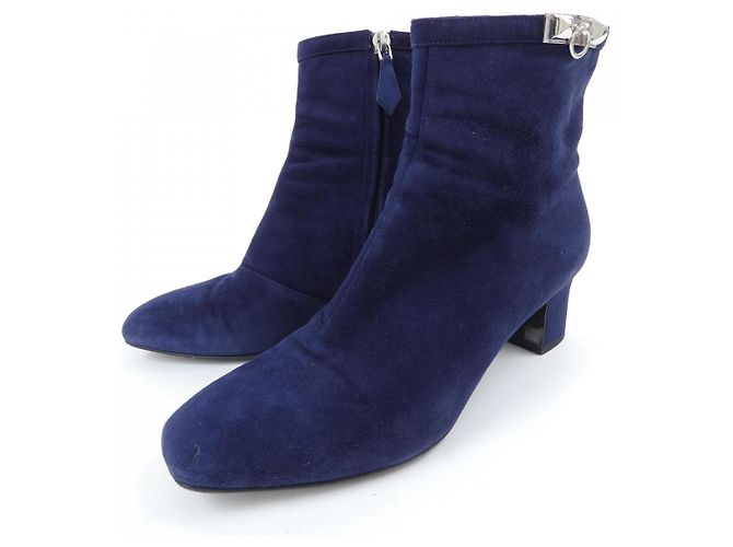 Hermès Hermes Lederstiefel Lila - Ansicht 3