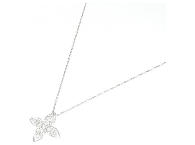 Autre Marque Collana a fiore in platino e diamanti Argento - vista 2