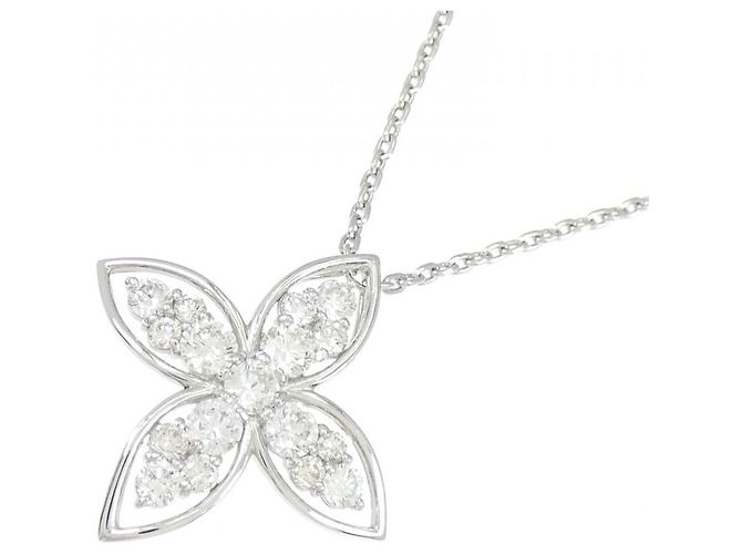 Autre Marque Collana a fiore in platino e diamanti Argento - vista 3