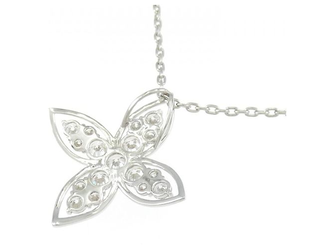 Autre Marque Collana a fiore in platino e diamanti Argento - vista 4