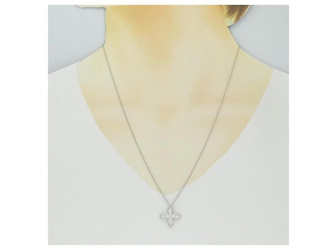 Autre Marque Collana a fiore in platino e diamanti Argento - vista 6
