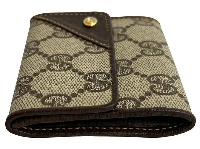 Monedero de cuero Gucci Castaño - vista 5