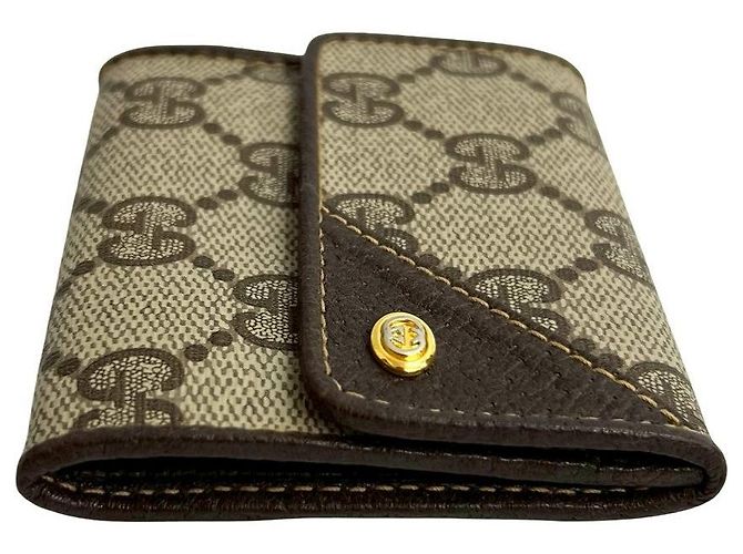 Monedero de cuero Gucci Castaño - vista 6