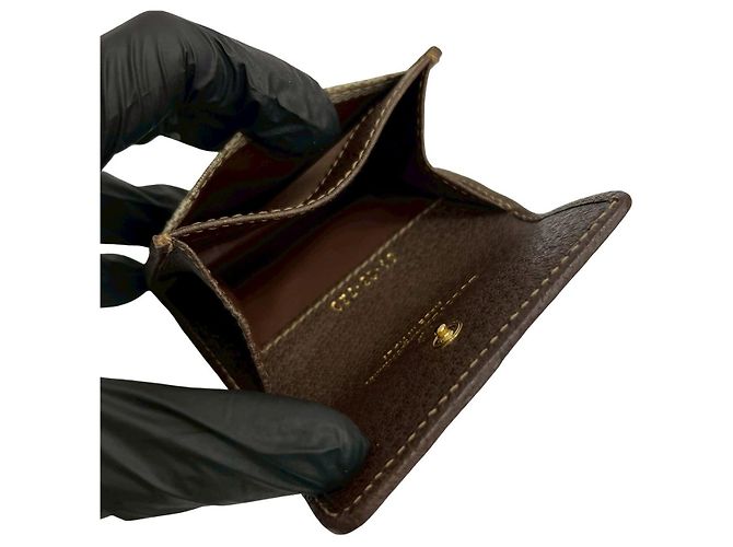 Monedero de cuero Gucci Castaño - vista 8
