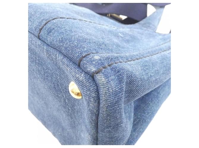 Tote Prada 1BG439 DENIM Tasche Blau - Ansicht 3