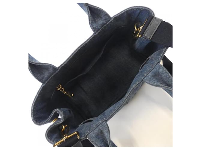 Tote Prada 1BG439 DENIM Tasche Blau - Ansicht 8