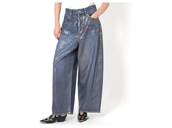 Autre Marque Pantalones de denim con revestimiento ASTRAET Plata - vista 3