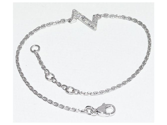 Bracciale Louis Vuitton LV Volt Upside Down in oro bianco Au750 e diamanti Argento - vista 4