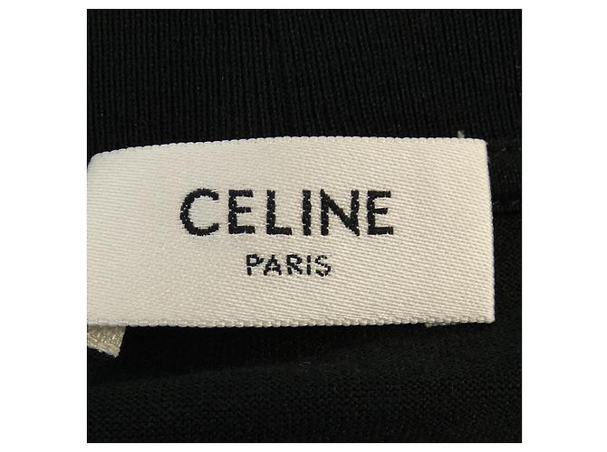 Céline Camiseta de algodão CELINE Preto - vista 4