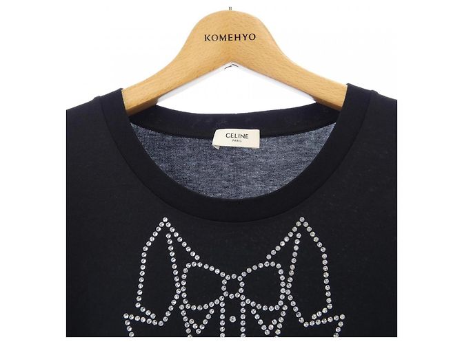 Céline Camiseta de algodão CELINE Preto - vista 5