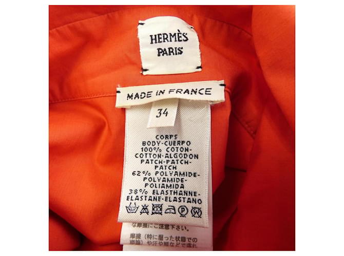 Hermès Camicia in cotone Hermes Rosso - vista 3