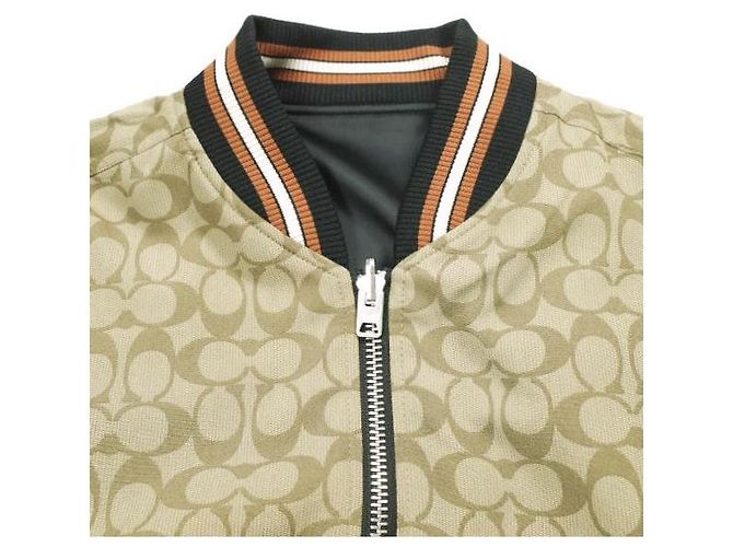 Chaqueta Souvenir reversible Coach de satén Negro Blanco - vista 11