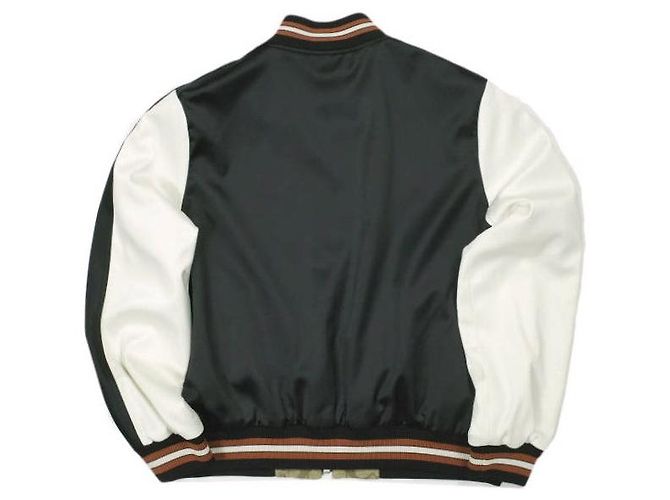 Chaqueta Souvenir reversible Coach de satén Negro Blanco - vista 2