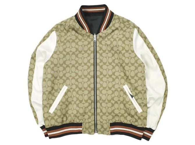 Chaqueta Souvenir reversible Coach de satén Negro Blanco - vista 3