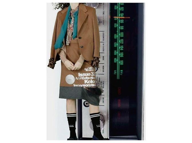 Autre Marque Giacca con inserti in lana e cashmere kolor Marrone Cammello - vista 3