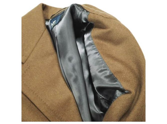 Autre Marque Giacca con inserti in lana e cashmere kolor Marrone Cammello - vista 7