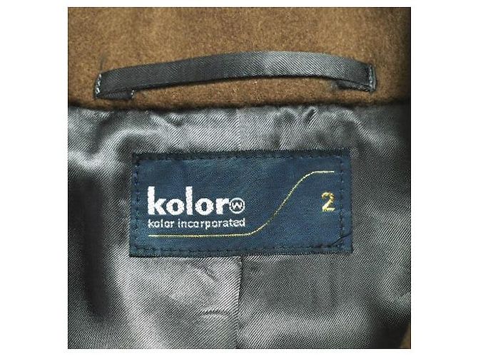 Autre Marque Giacca con inserti in lana e cashmere kolor Marrone Cammello - vista 8