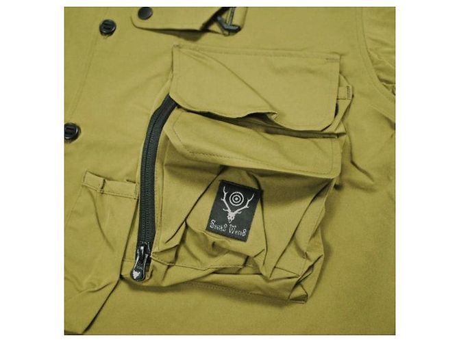 Autre Marque South2 West8 Tenkara Trout Hemd aus Stretch-Polyester-Twill Grün - Ansicht 5