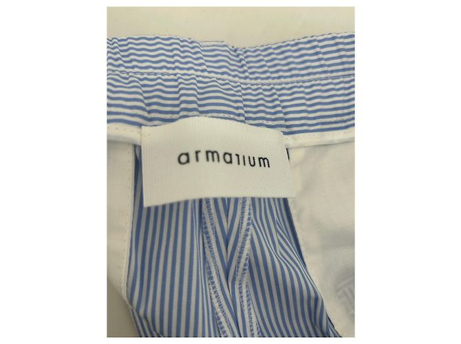 Autre Marque Pantaloncini ARMARIUM in cotone blu a righe - vista 3