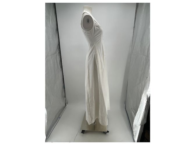 Autre Marque Vestido blanco con botones - vista 3