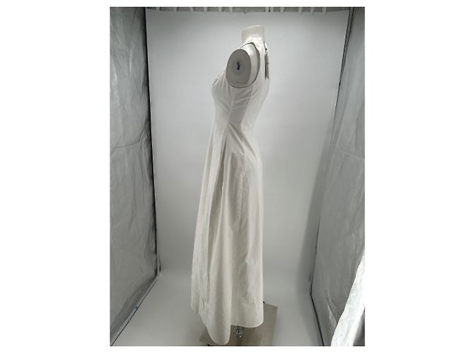 Autre Marque Vestido blanco con botones - vista 4