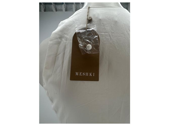 Autre Marque Vestido blanco con botones - vista 5