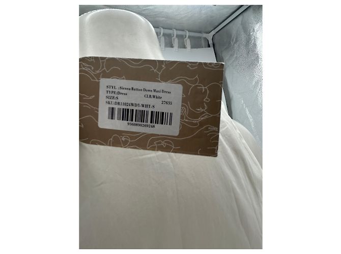 Autre Marque Vestido blanco con botones - vista 6