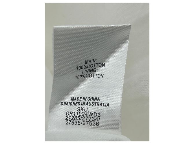 Autre Marque Vestido blanco con botones - vista 9