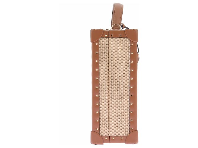 Autre Marque Clutch in rafia AERIN X TANNER KROLLE beige - vista 4