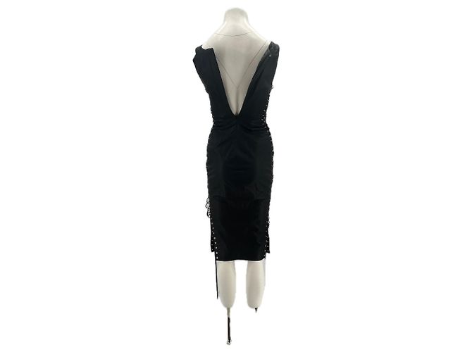 Autre Marque MIAOU Lederkleid schwarz mit Schnürung - Ansicht 2