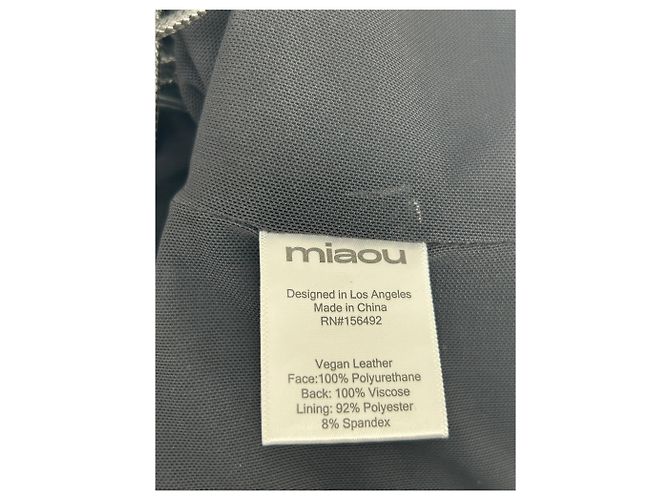 Autre Marque MIAOU Lederkleid schwarz mit Schnürung - Ansicht 7