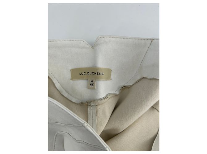 Luc Duchène Pantalón blanco de cuero - vista 3