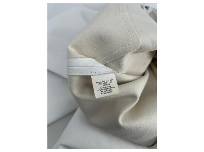 Luc Duchène Pantalón blanco de cuero - vista 4