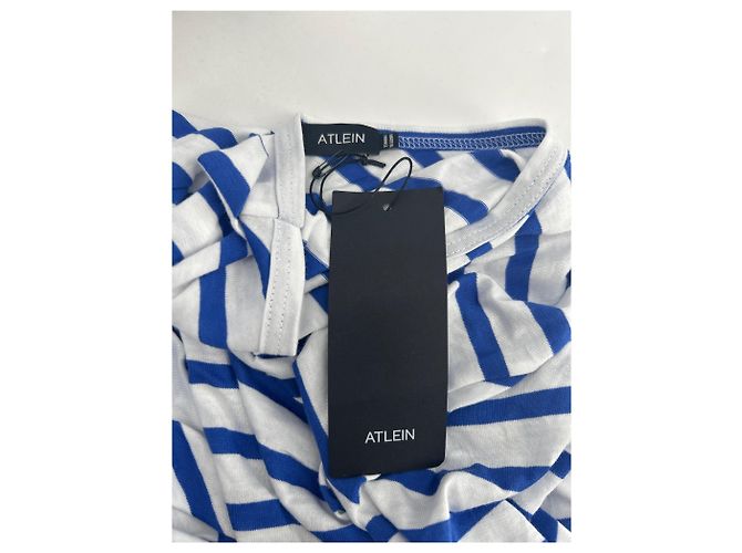Autre Marque Vestido camiseta a rayas Azul - vista 5