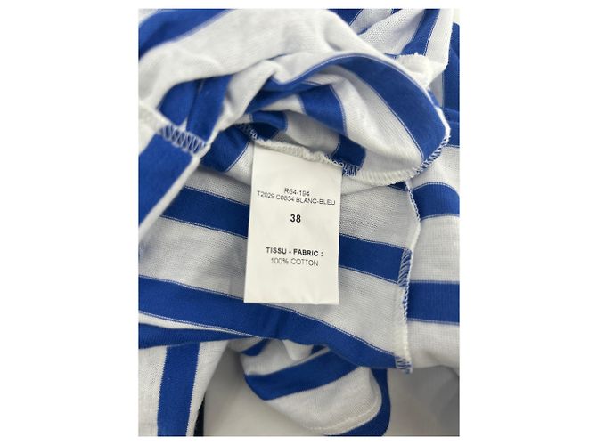 Autre Marque Vestido camiseta a rayas Azul - vista 6