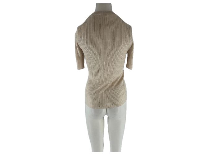 Autre Marque Camiseta de seda 440ME Beige - vista 2