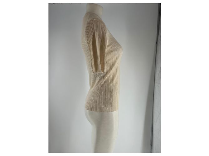 Autre Marque Camiseta de seda 440ME Beige - vista 4