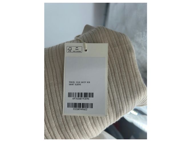 Autre Marque Camiseta de seda 440ME Beige - vista 6