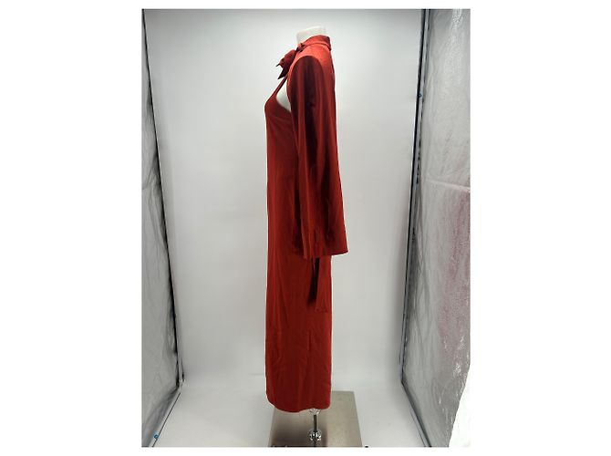 Vestido maxi de seda rojo Nanushka Roja - vista 3