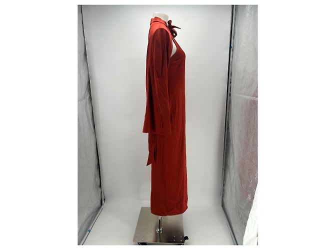 Vestido maxi de seda rojo Nanushka Roja - vista 4