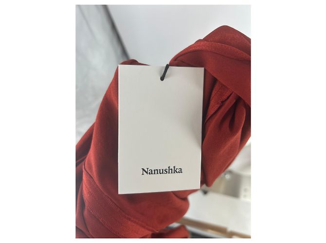 Vestido maxi de seda rojo Nanushka Roja - vista 5