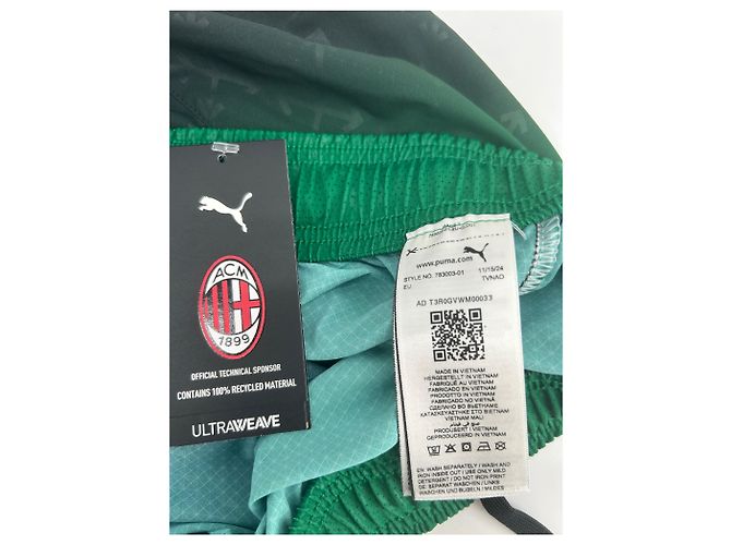 Pantaloncini Puma verdi e neri Verde - vista 3