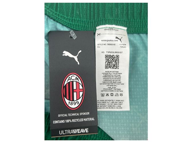 Pantaloncini Puma Verdi e Rossi Verde - vista 3