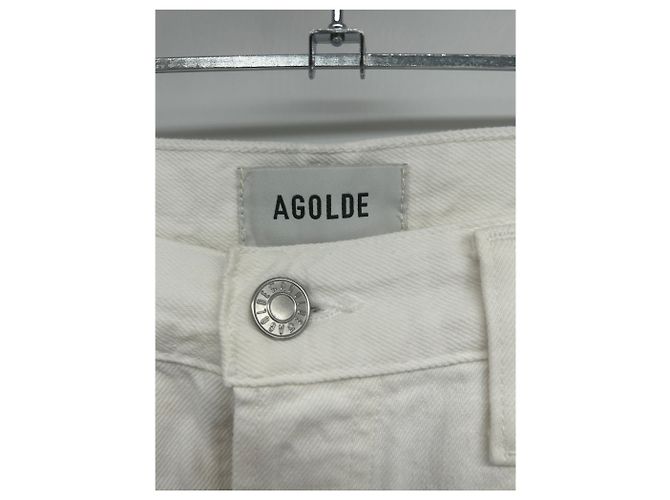 Jeans Agolde bianchi in cotone taglia 26 Bianco - vista 3
