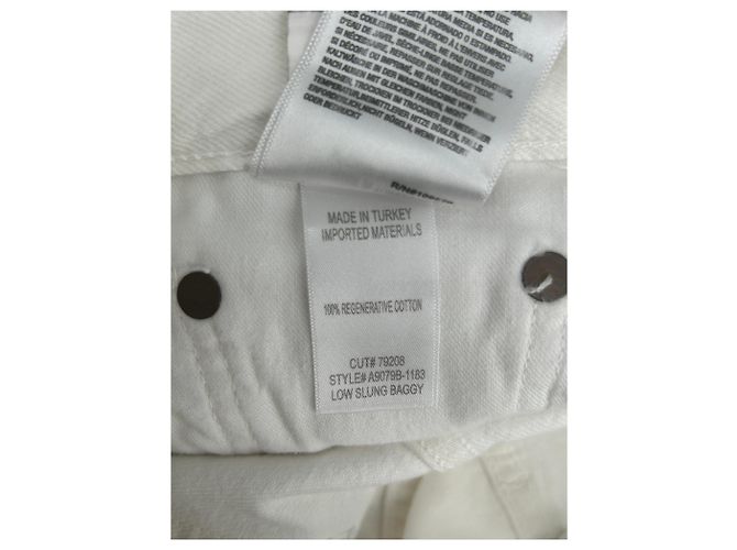 Jeans Agolde bianchi in cotone taglia 26 Bianco - vista 4