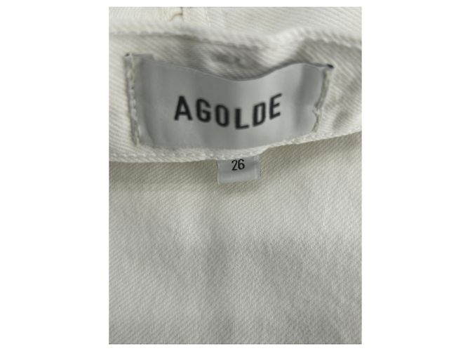 Jeans Agolde bianchi in cotone taglia 26 Bianco - vista 5