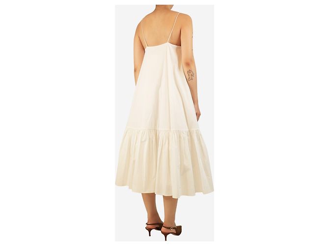 Anine Bing Vestido de verano de algodón blanco - talla S - vista 2